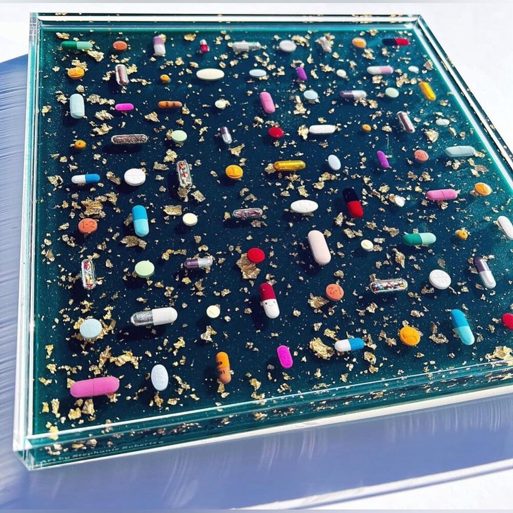 ART BY STEPHANIE ROBERTS pill wall art